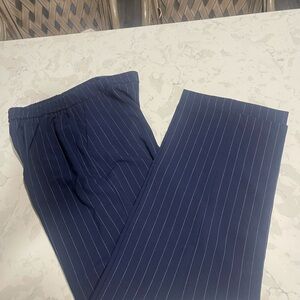 Navy Blue Pinstripe Dressy Pants